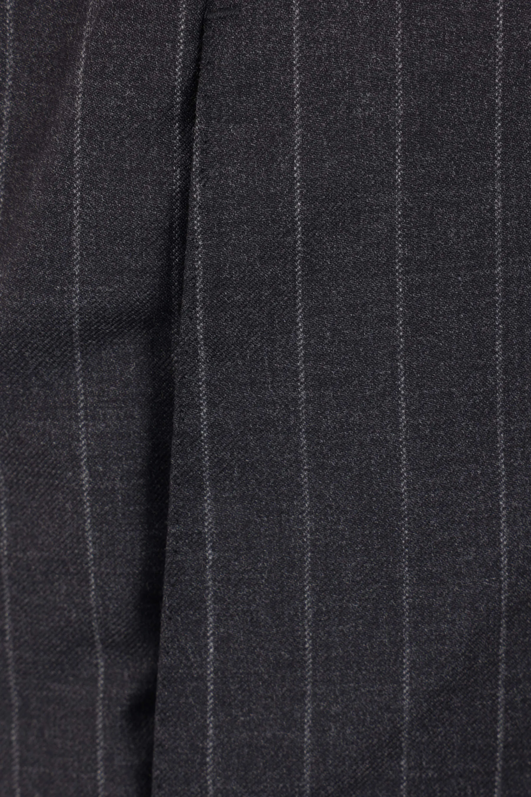 straight-leg pinstriped wool trousers