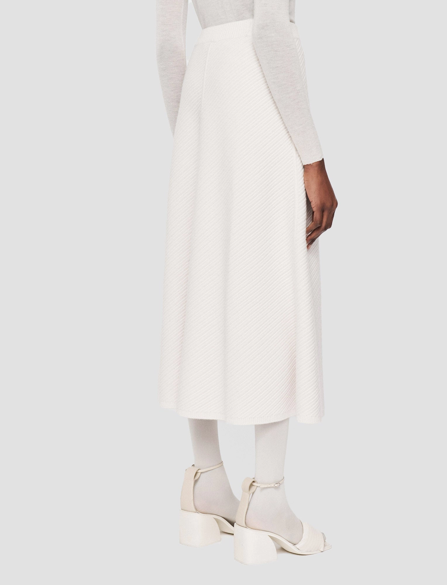 Diagonal Knit Skirt Mood Outfitboard Roll Up Hem