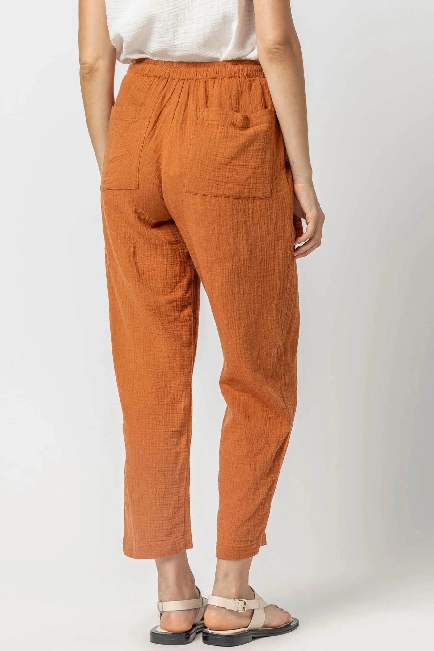 Straight Leg Gauze Pant Sienna Sporty Layers