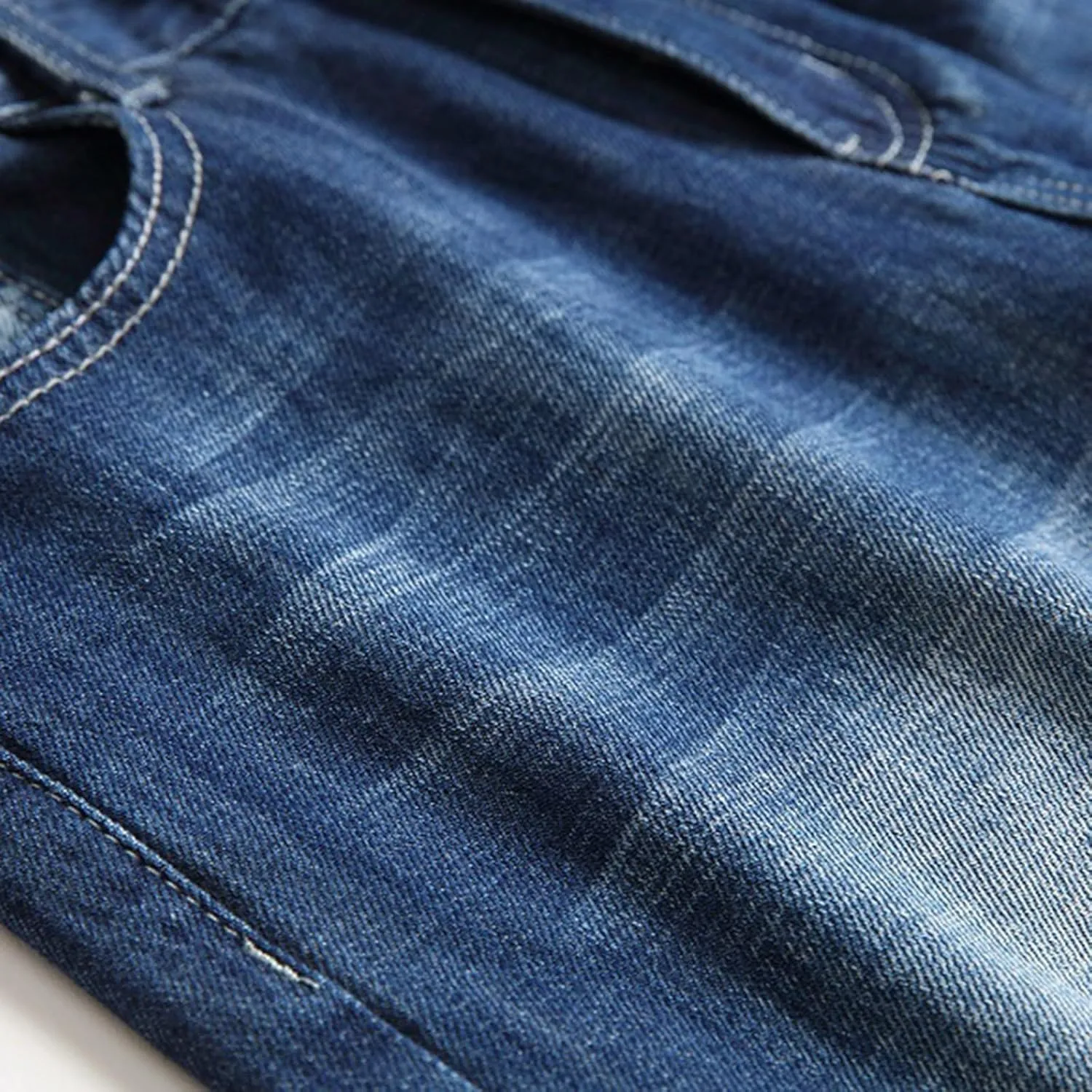 Stretch Ripped Jean Shorts Men Classic Loose Fit Casual Denim Shorts Loose Fit Zip Up Strethc Summer Jorts with Pockets
