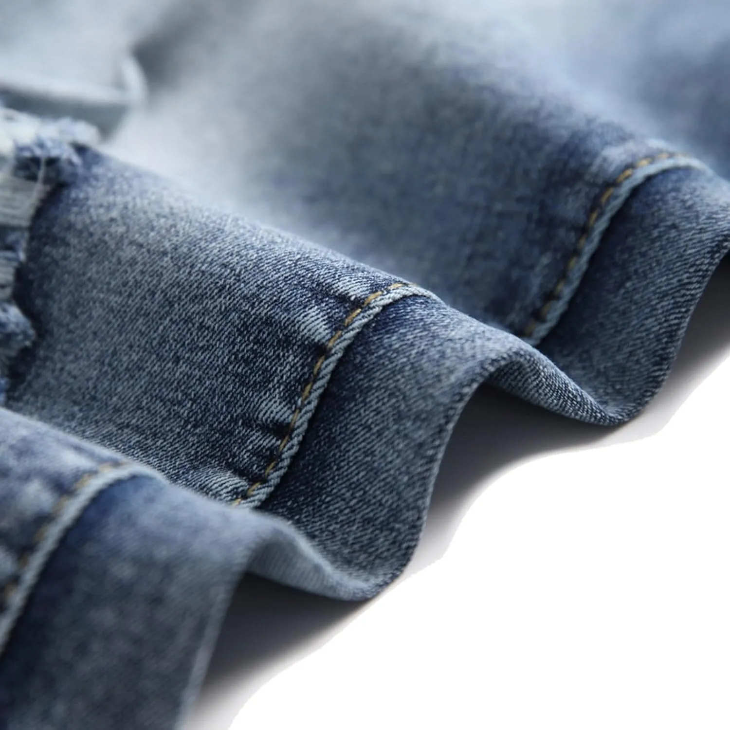 Stretch Ripped Jean Shorts Men Classic Loose Fit Casual Denim Shorts Loose Fit Zip Up Strethc Summer Jorts with Pockets