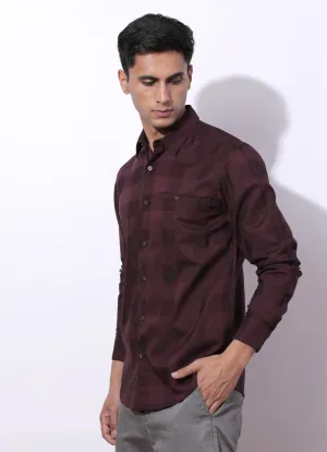 Striking Maroon Checked