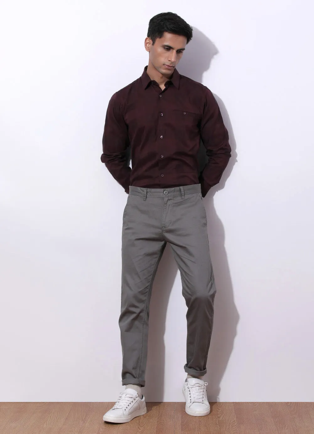 Striking Maroon Checked