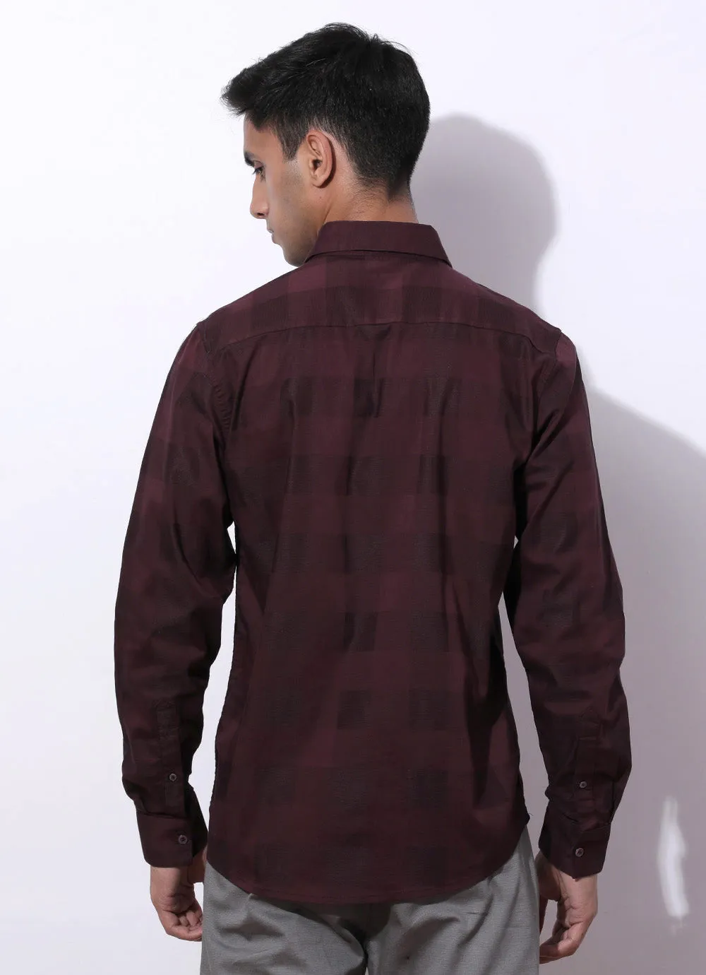 Striking Maroon Checked