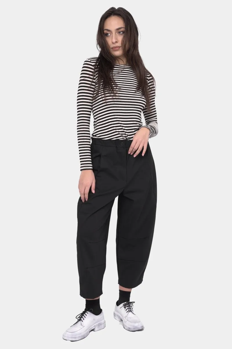 Striped Cashmere Blend Crewneck Top