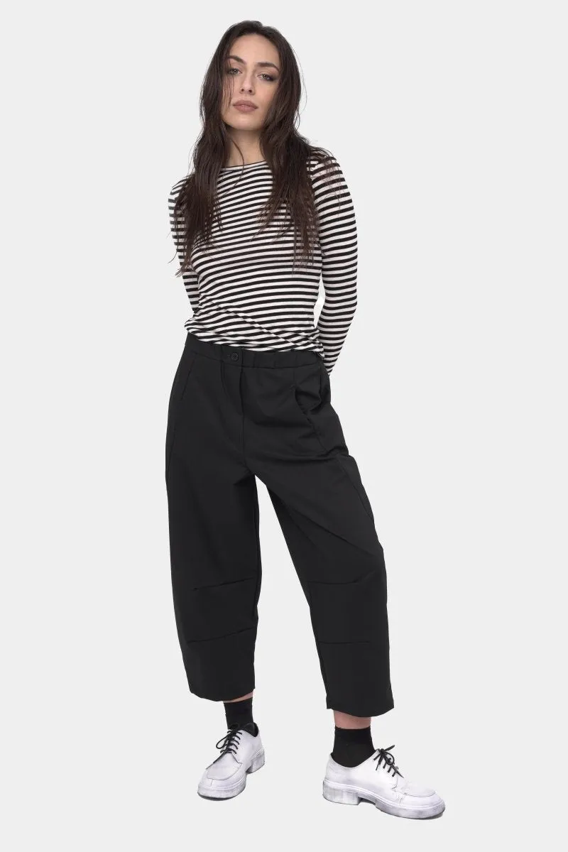 Striped Cashmere Blend Crewneck Top