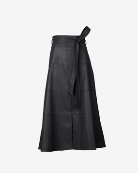 Shape Retention Vegan Leather Hudson Skirt
