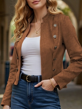 Tailored Silhouette Vintage double-breasted long-sleeved jacket