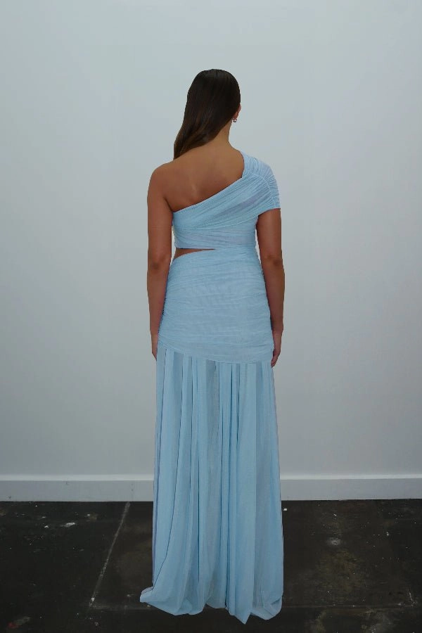Satin Grace Calm Mood Tiana Dress Baby Blue