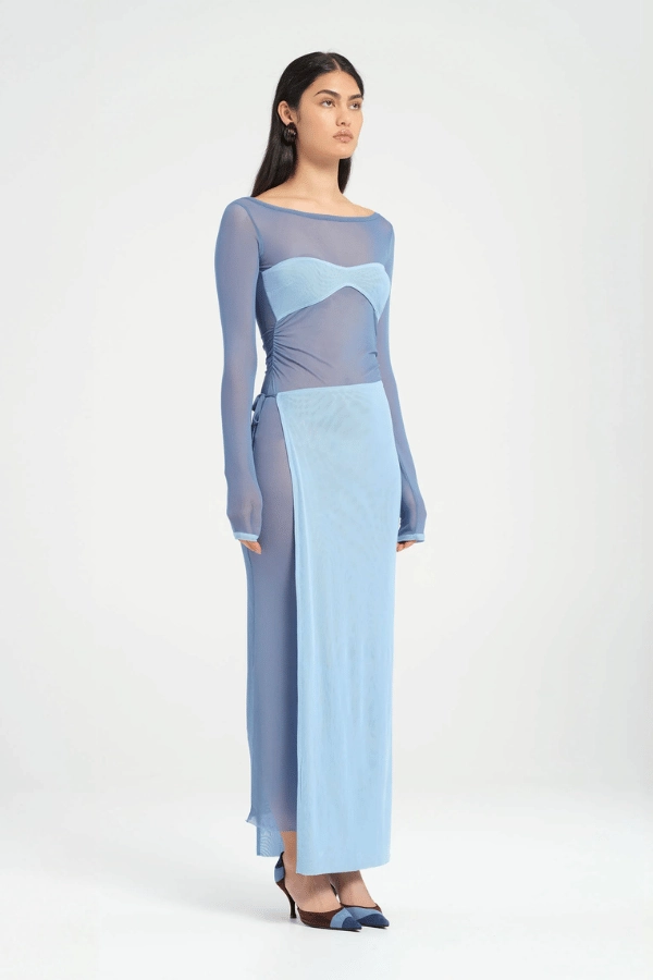 Smooth Drape Hendrix Maxi Dress Ocean