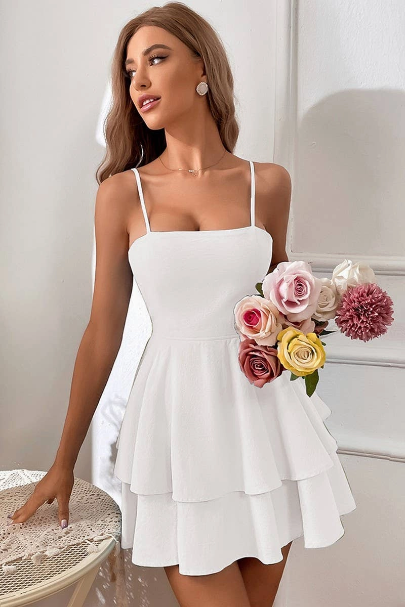 Daily Movement BOWKNOT BIND SEXY BACKLESS CONDOLE BELT DRESS_CWDSD2717