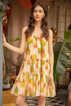 Petite Chic Breezy Fit LUCINDA TIERED MINI DRESS