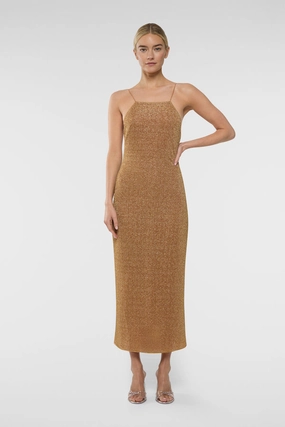 Lumiere Long Dress Toffee Stylish day dress