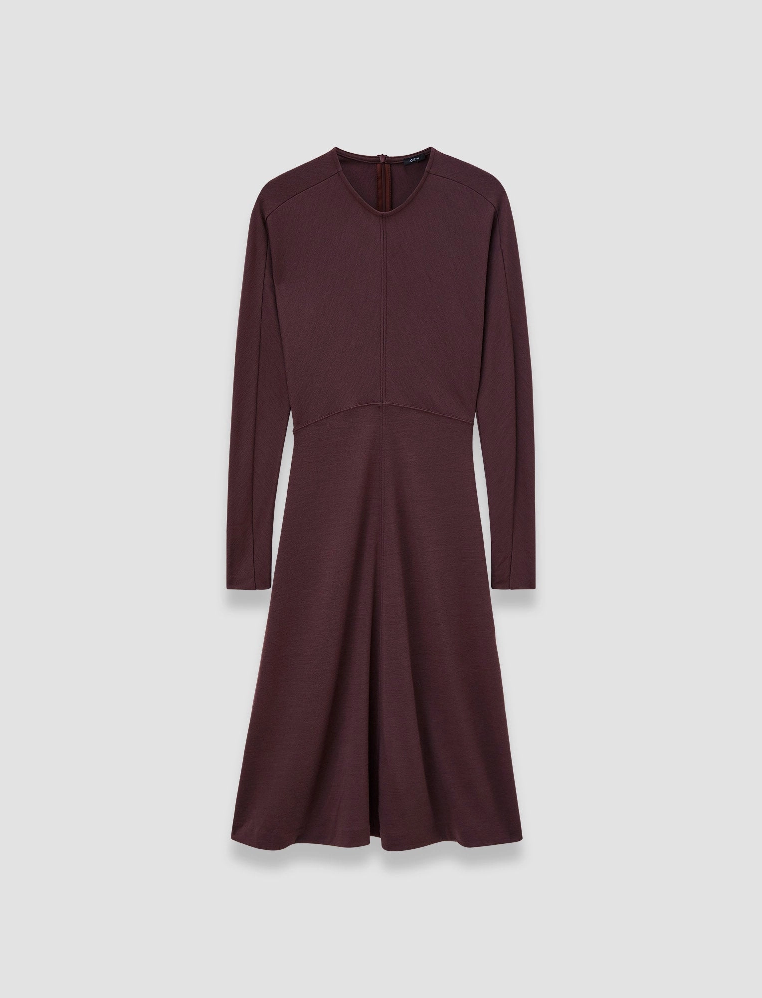 Rhinestone-Detail Work Vibe Wool Jersey Dress