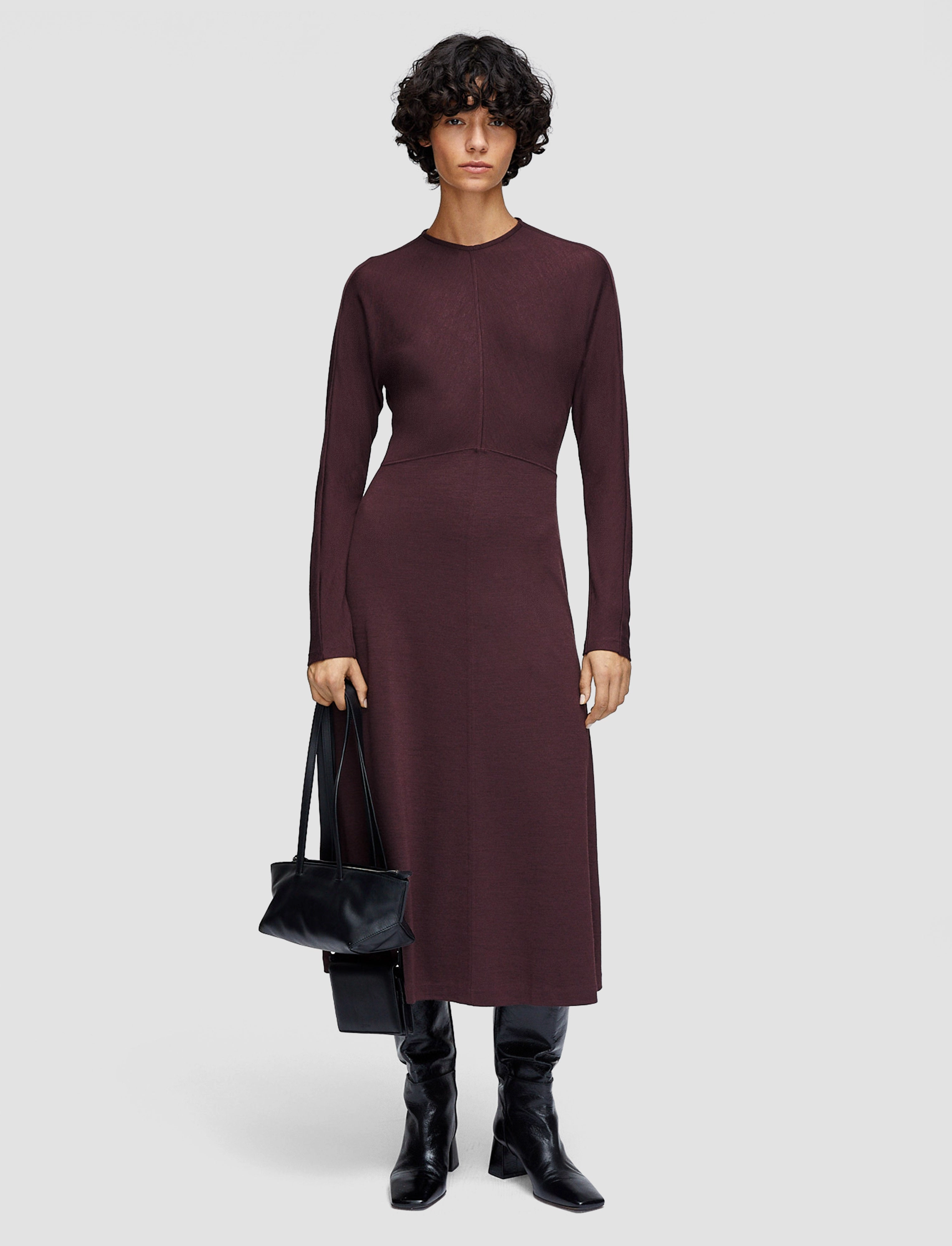 Wool Jersey Dress Comfortable Style