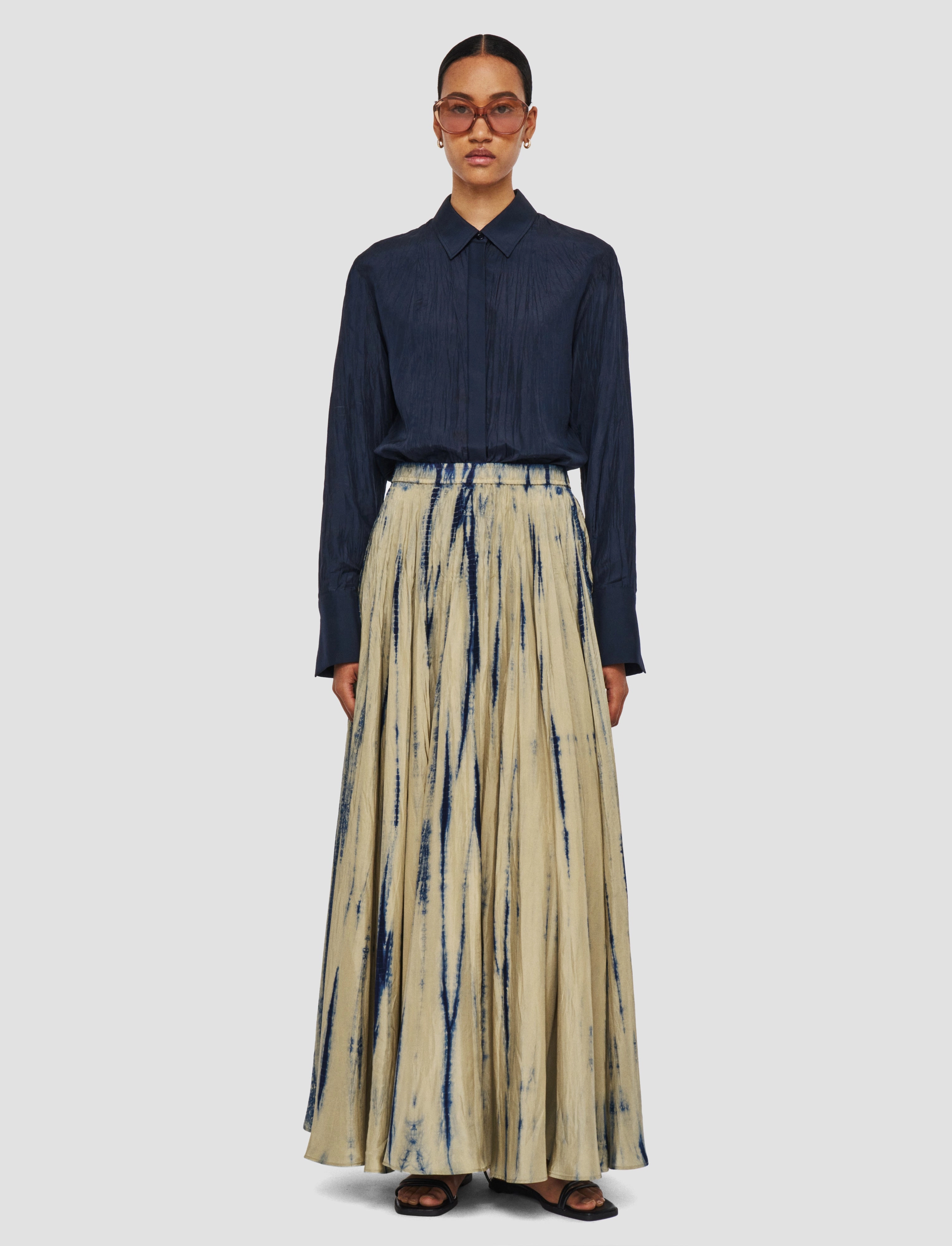Sully Long Tie Dye Silk Maxi Skirt Modern Details Fast fashion