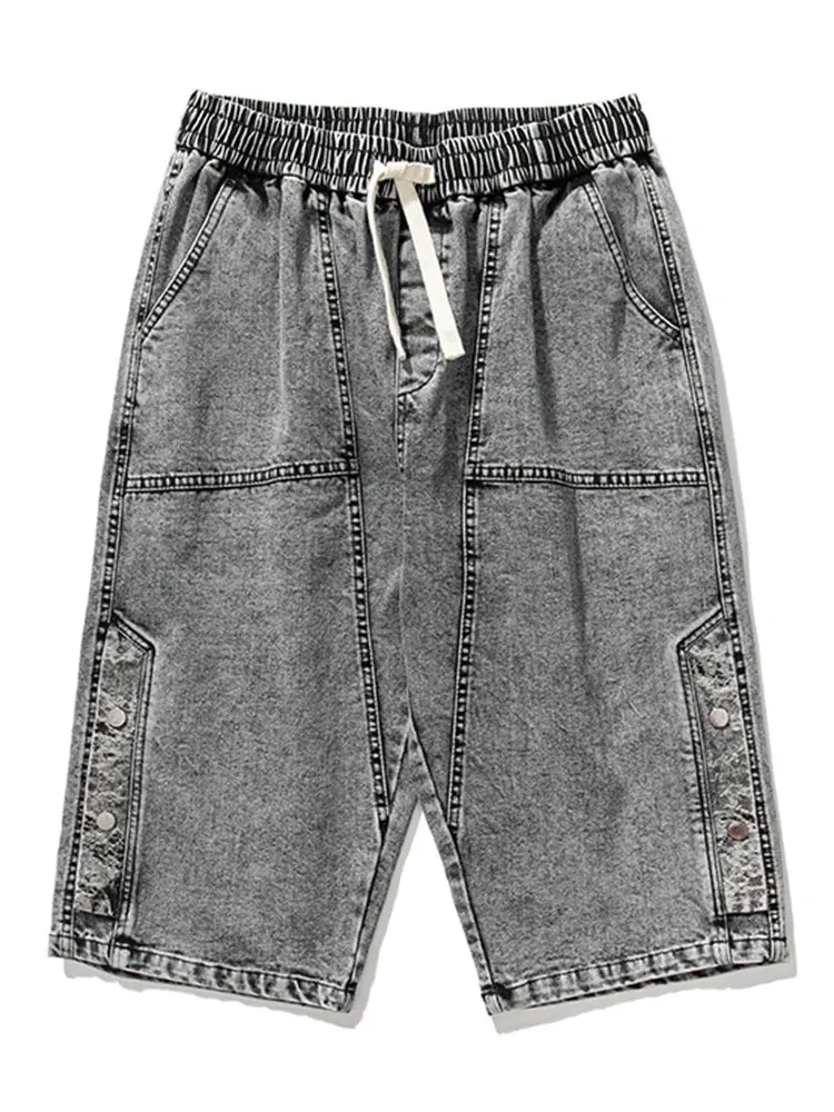 Summer Men's Denim Breeches Shorts