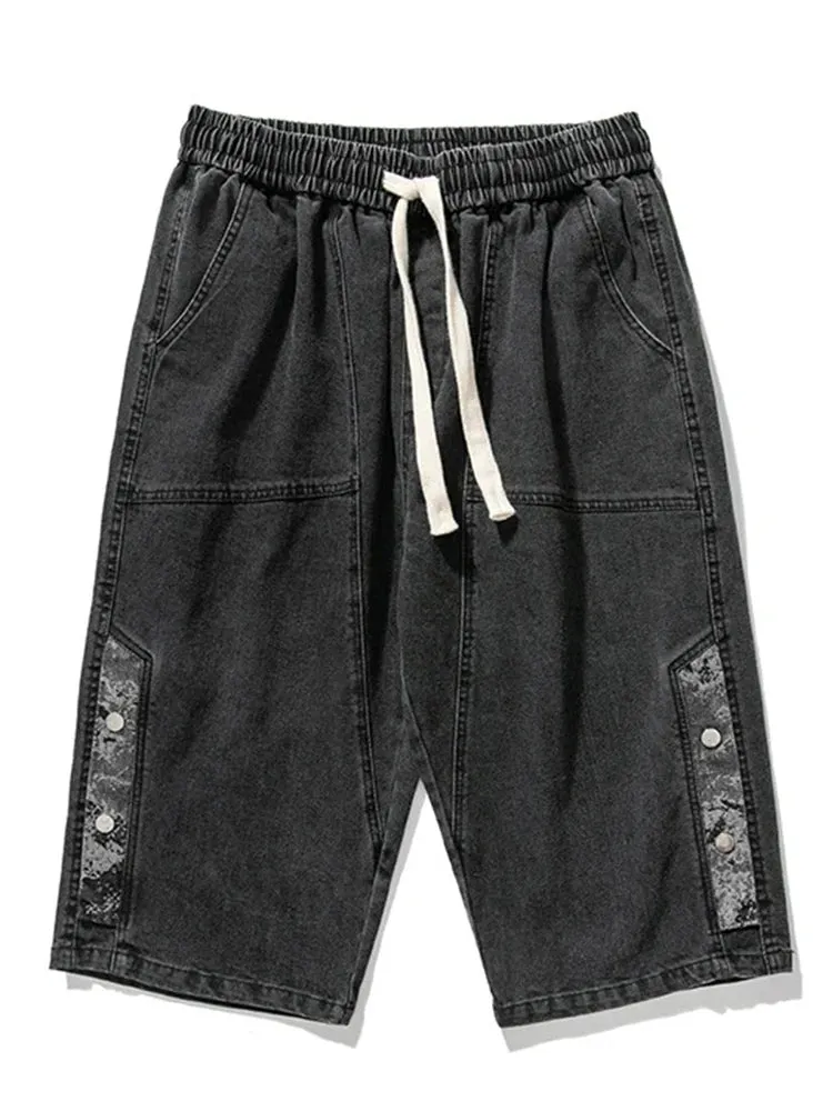 Summer Men's Denim Breeches Shorts