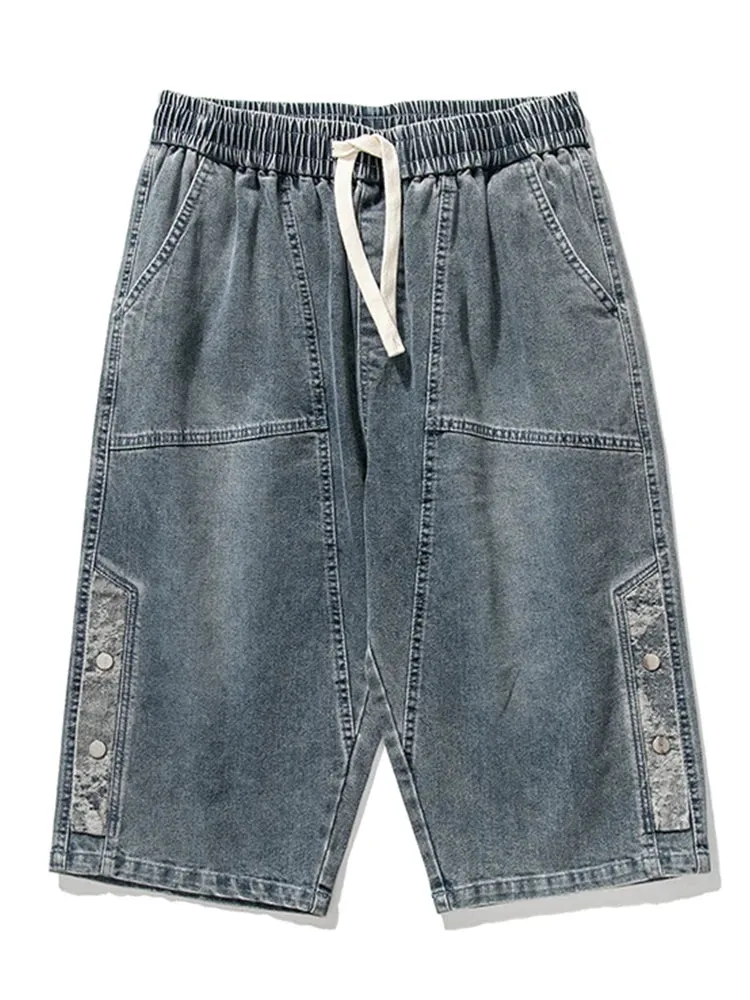 Summer Men's Denim Breeches Shorts