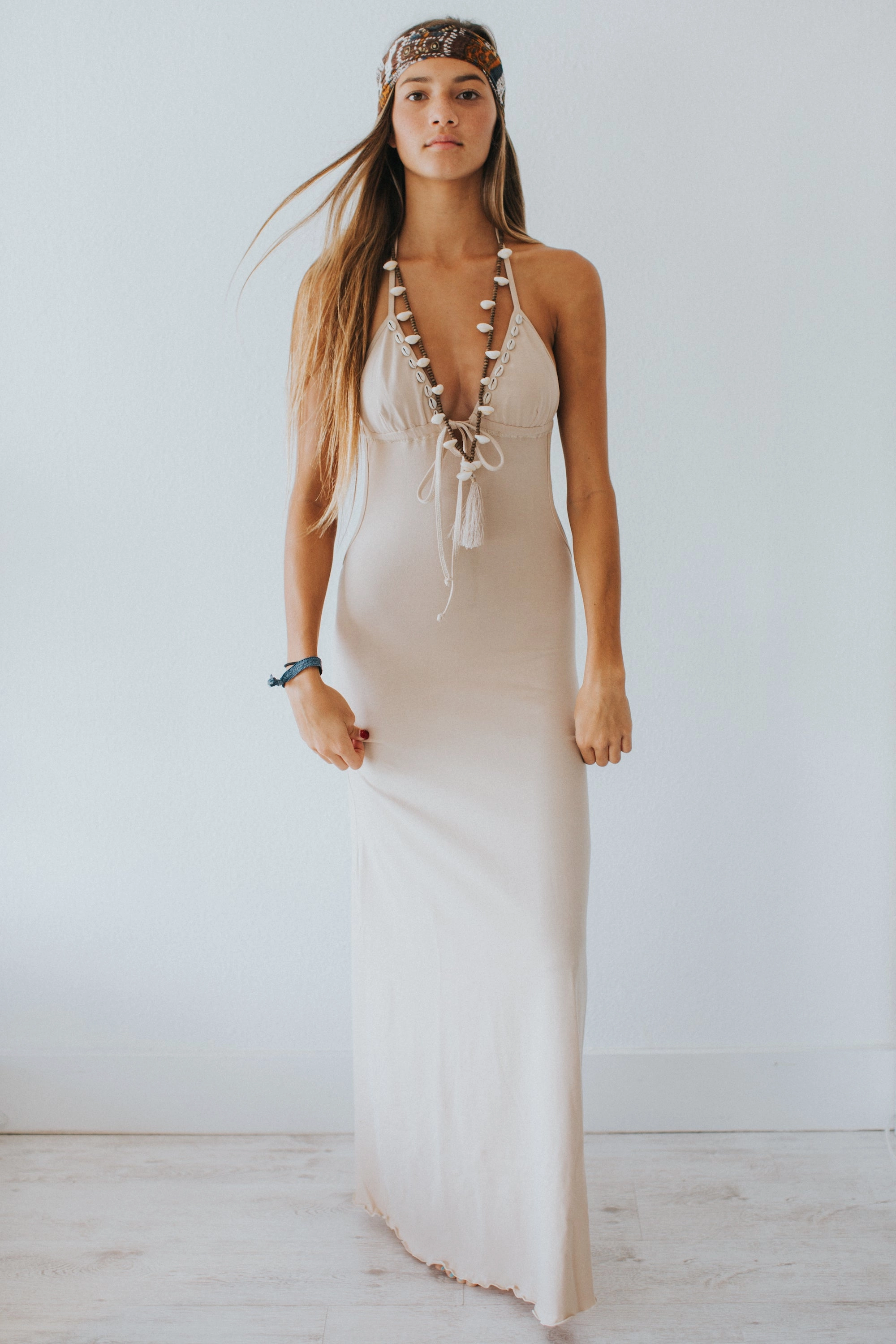 London Cool Summer Low Back Maxi Dress
