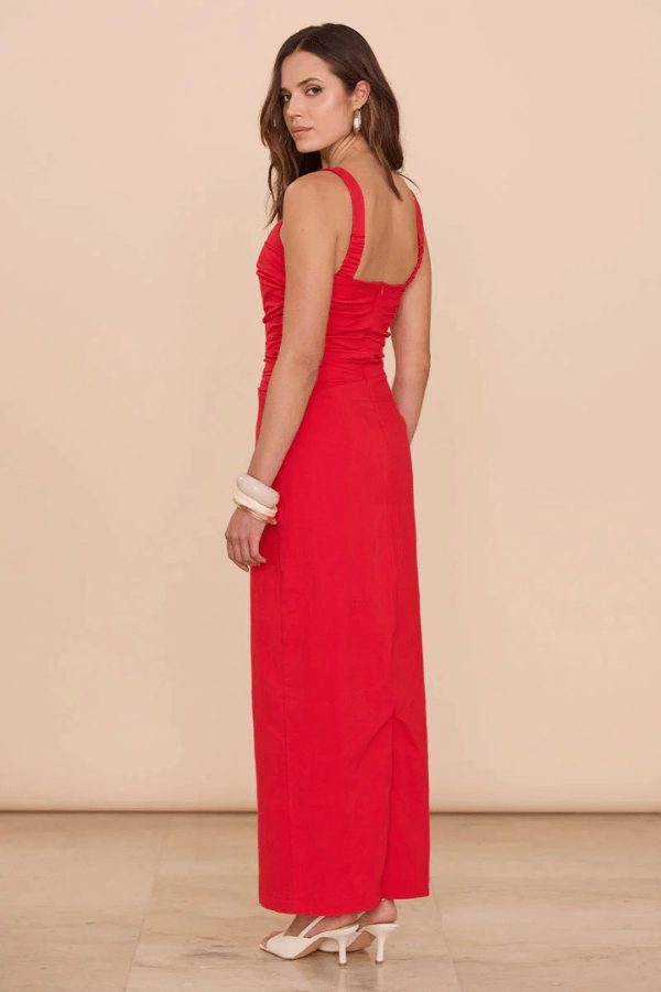 Urban Minimalism Travel-Essential Lyric Maxi Dress Chilli