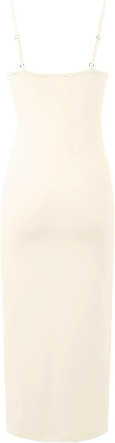 Sun Dresses for Women 2025 Sexy Trendy Spaghetti Straps Wedding Party Prom Midi Dress with Slit Retro Beachy Outfits