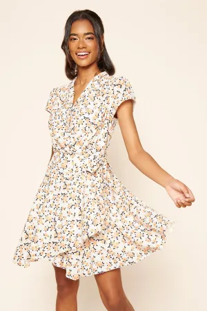 Sunday Floral Mini Wrap Dress