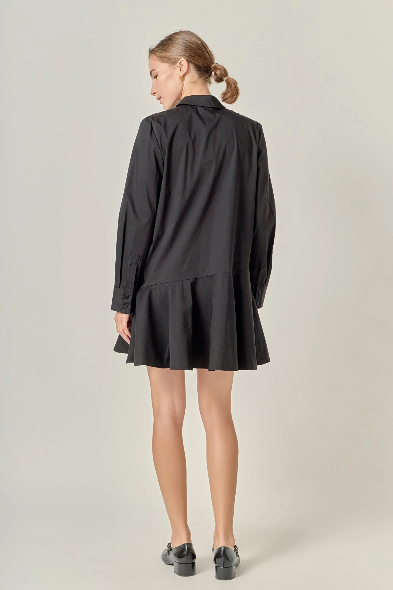 COLLAR FLARE SKIRT DRESS Chic Design