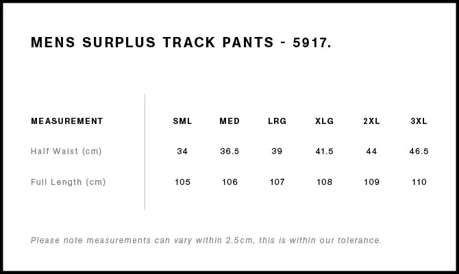 SURPLUS TRACK PANTS | 5917