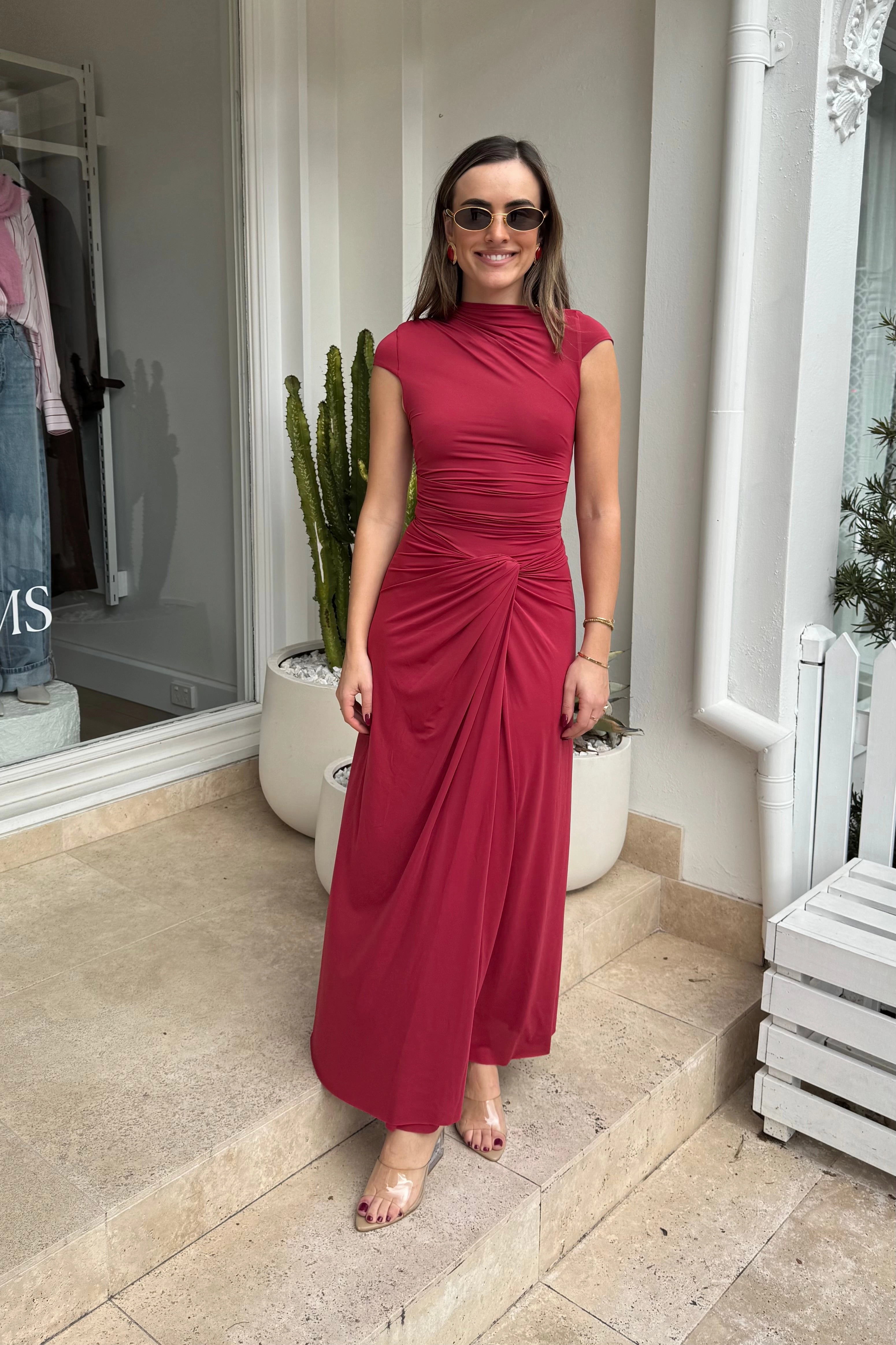 plus-size Susie Maxi Dress Cherry