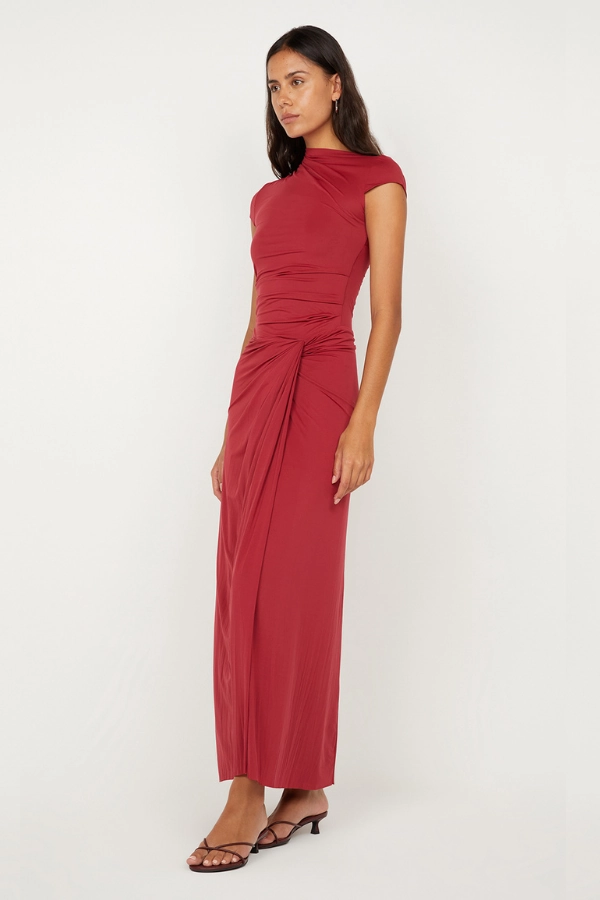 Susie Maxi Dress Cherry Unlined Look