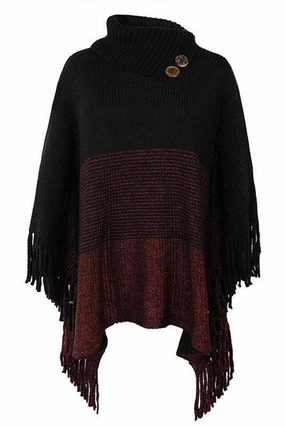 SWEATER HALF OPEN COLLAR CLOAK HiddenVentilationPockets