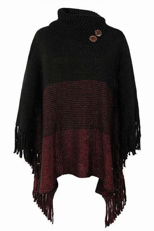 SWEATER HALF OPEN COLLAR CLOAK Sporty Top Layered Neckline