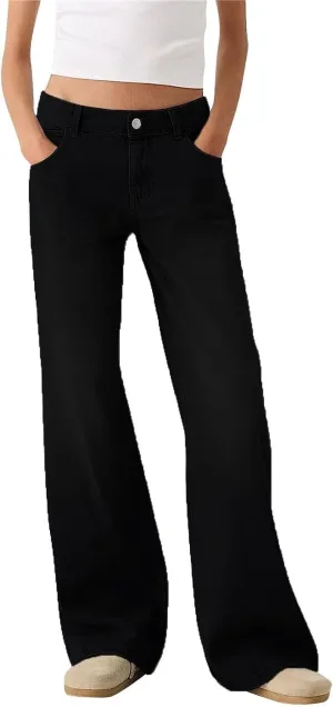 Sweatpants Jeans for Women 2024 High Waited Baggy Wide Leg Jeans Casual Y2k Pants Trendy Denim Pants with Pockets