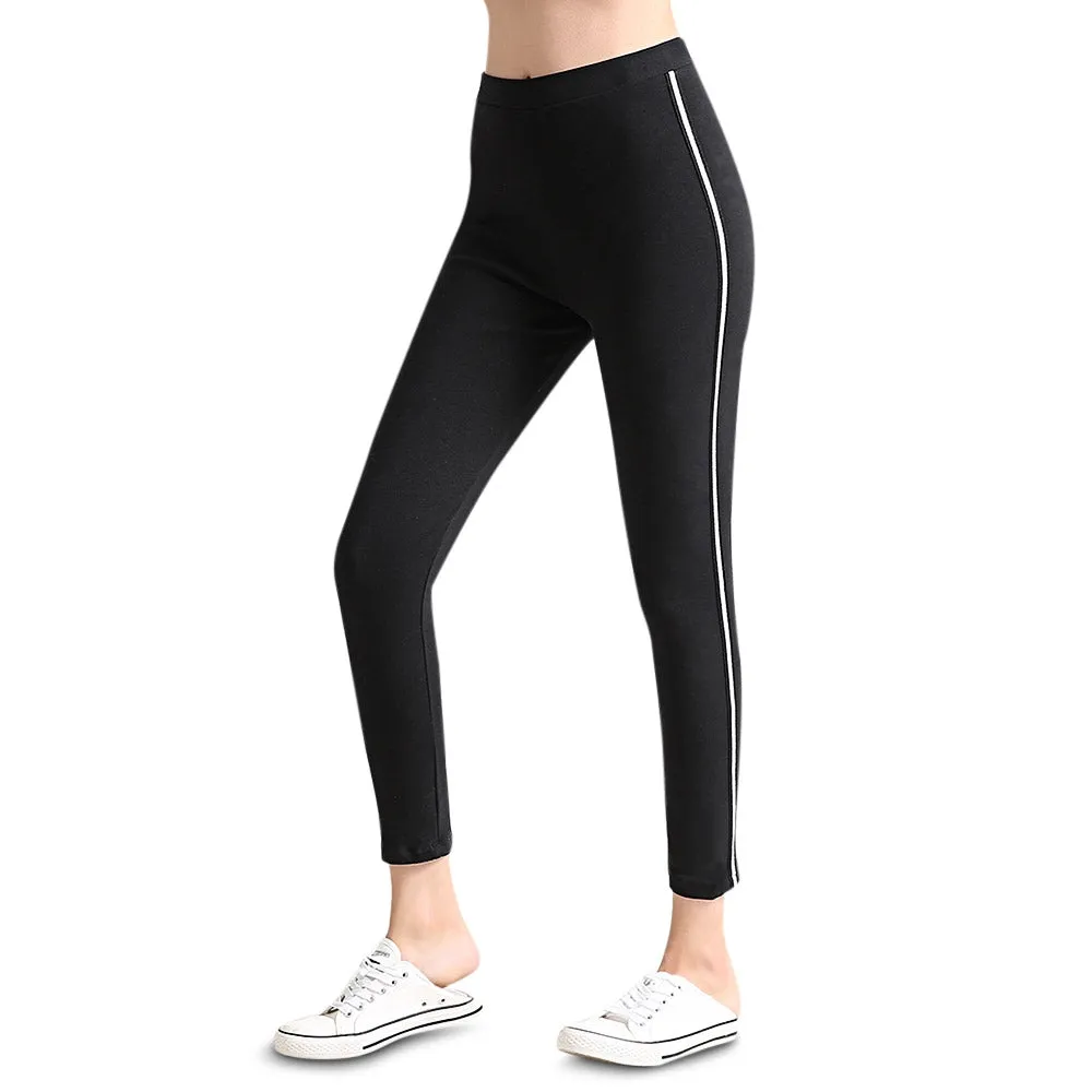 Sweatpants Women Sport Striped Side Trousers
