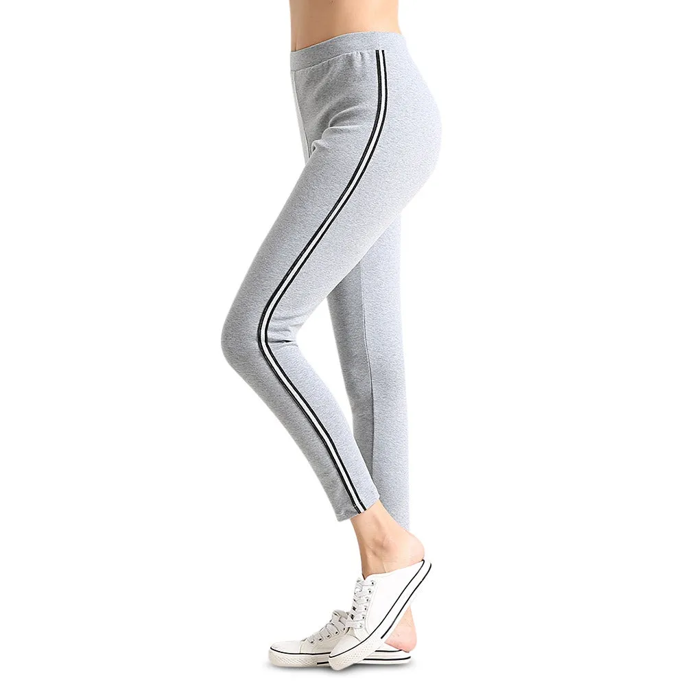 Sweatpants Women Sport Striped Side Trousers
