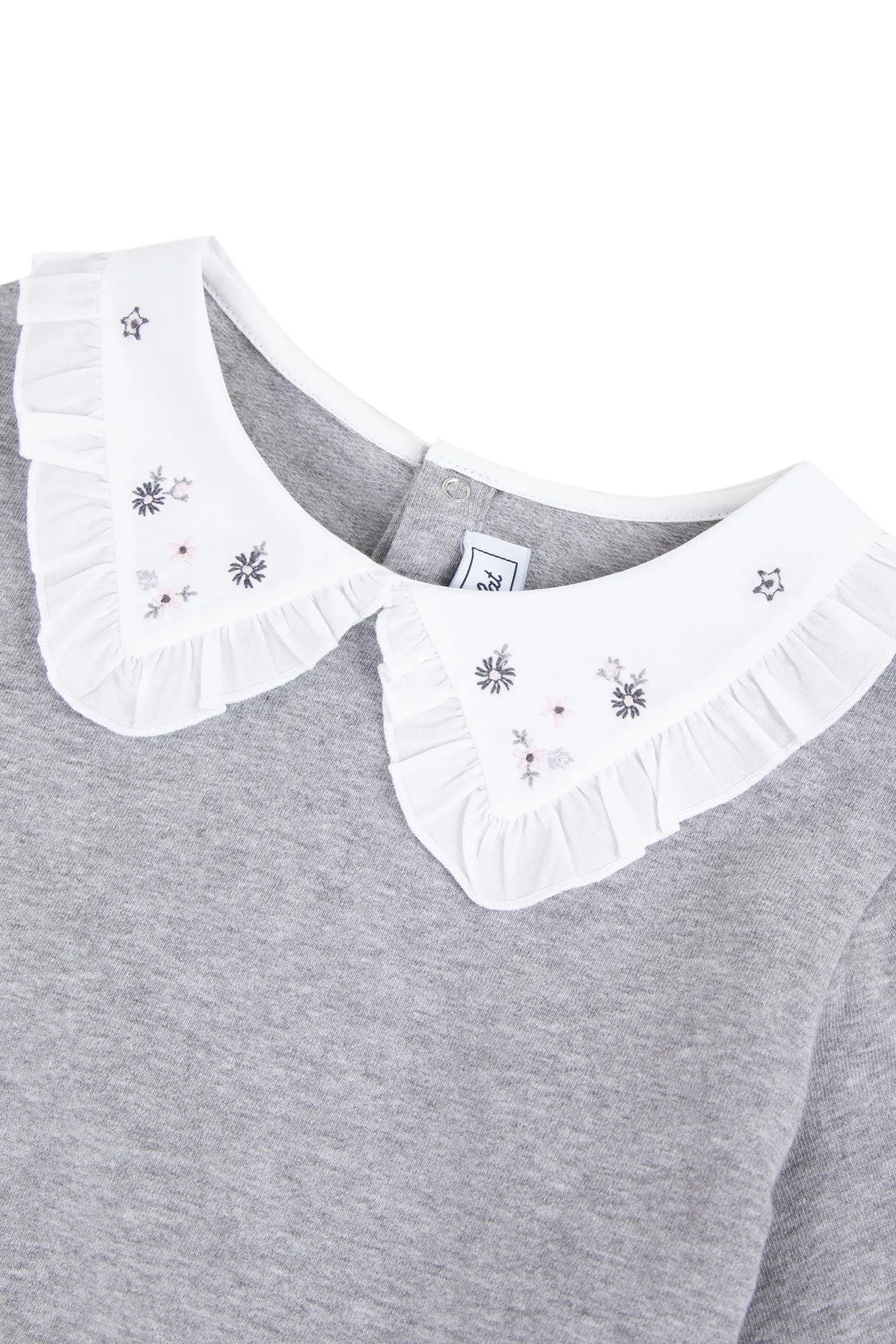 Sweatshirt - Grey with Peter Pan Collar