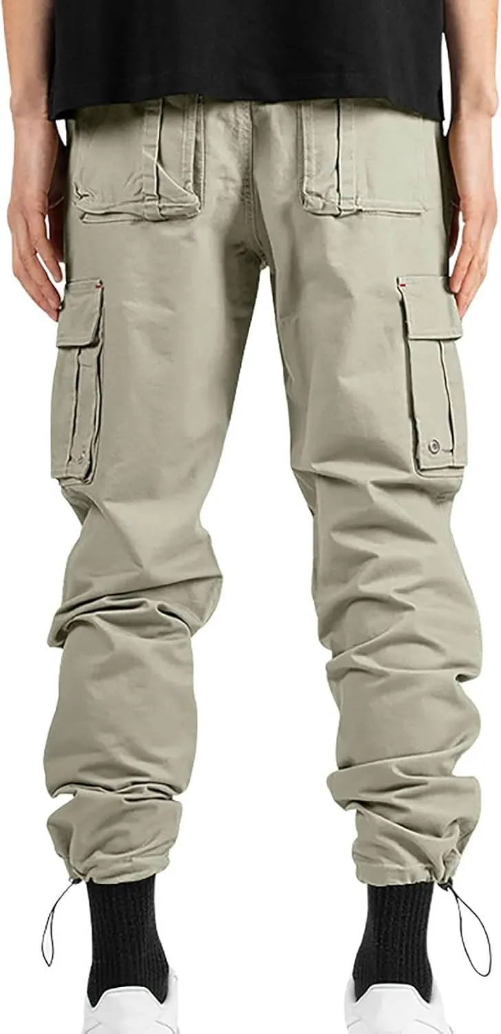 Tactical Pants for Men Outdoors Cargo Hiking Multi Pockets Work Pants Relaxed Fit Stretch Quick Dry