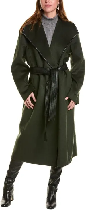 Tahari Juliette Wool-Blend Wrap Coat