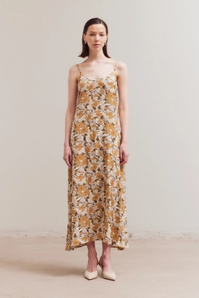 ISABEL FLORAL MAXI DRESS Eco-Lining Pure Fit
