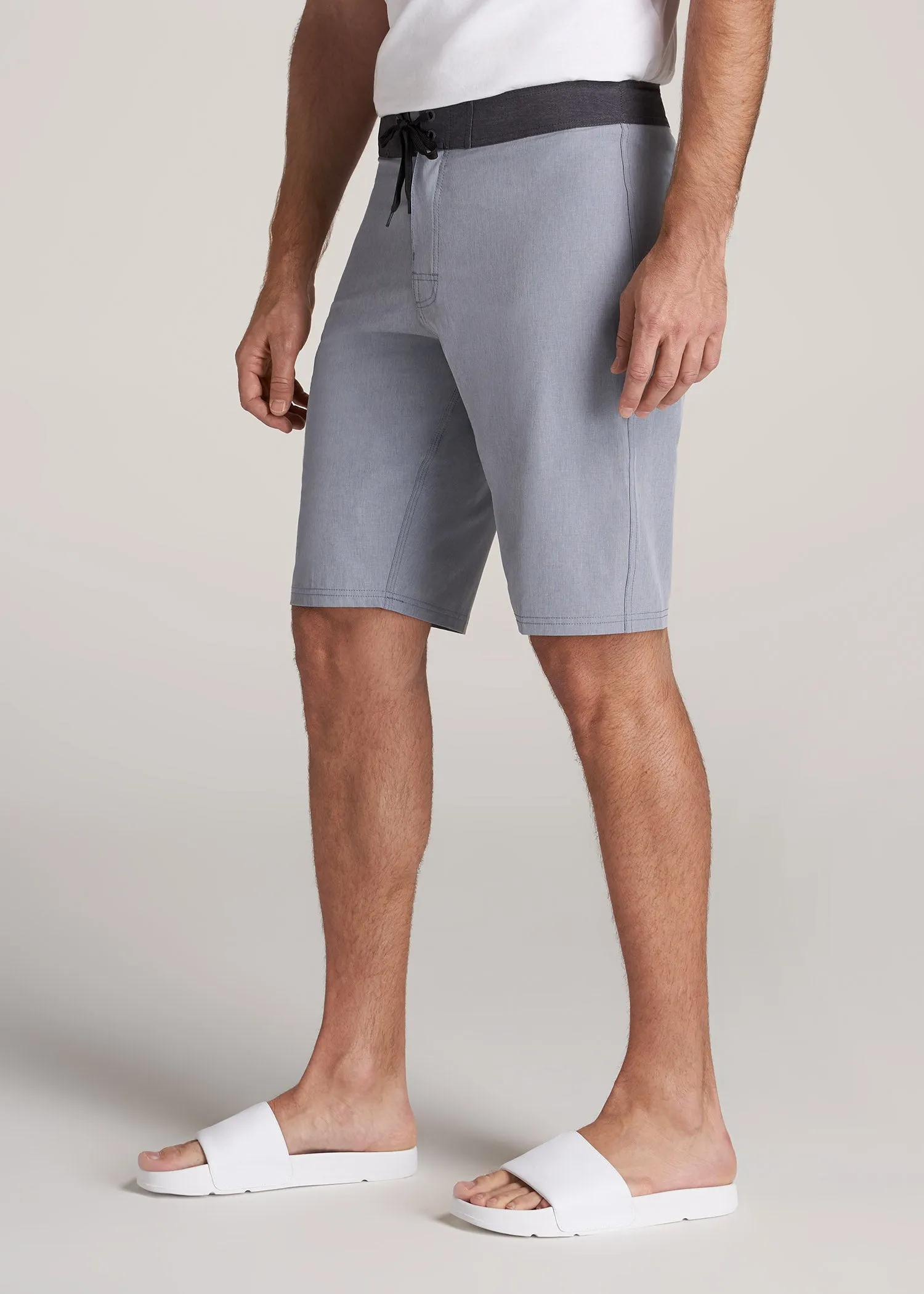 Tall Board Shorts for Men in Harbour Grey Mix