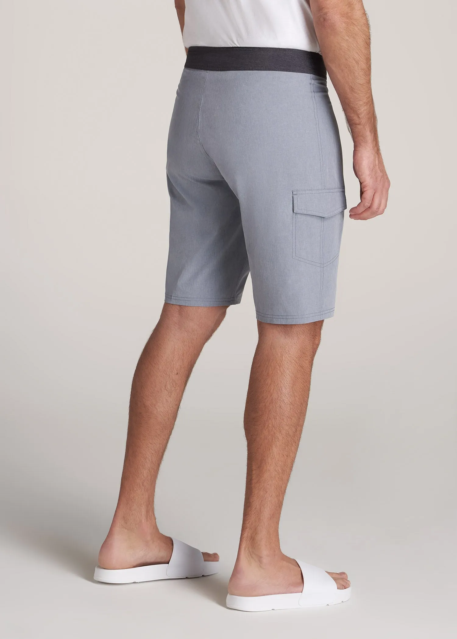 Tall Board Shorts for Men in Harbour Grey Mix