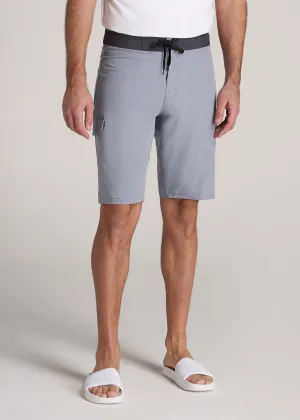 Tall Board Shorts for Men in Harbour Grey Mix