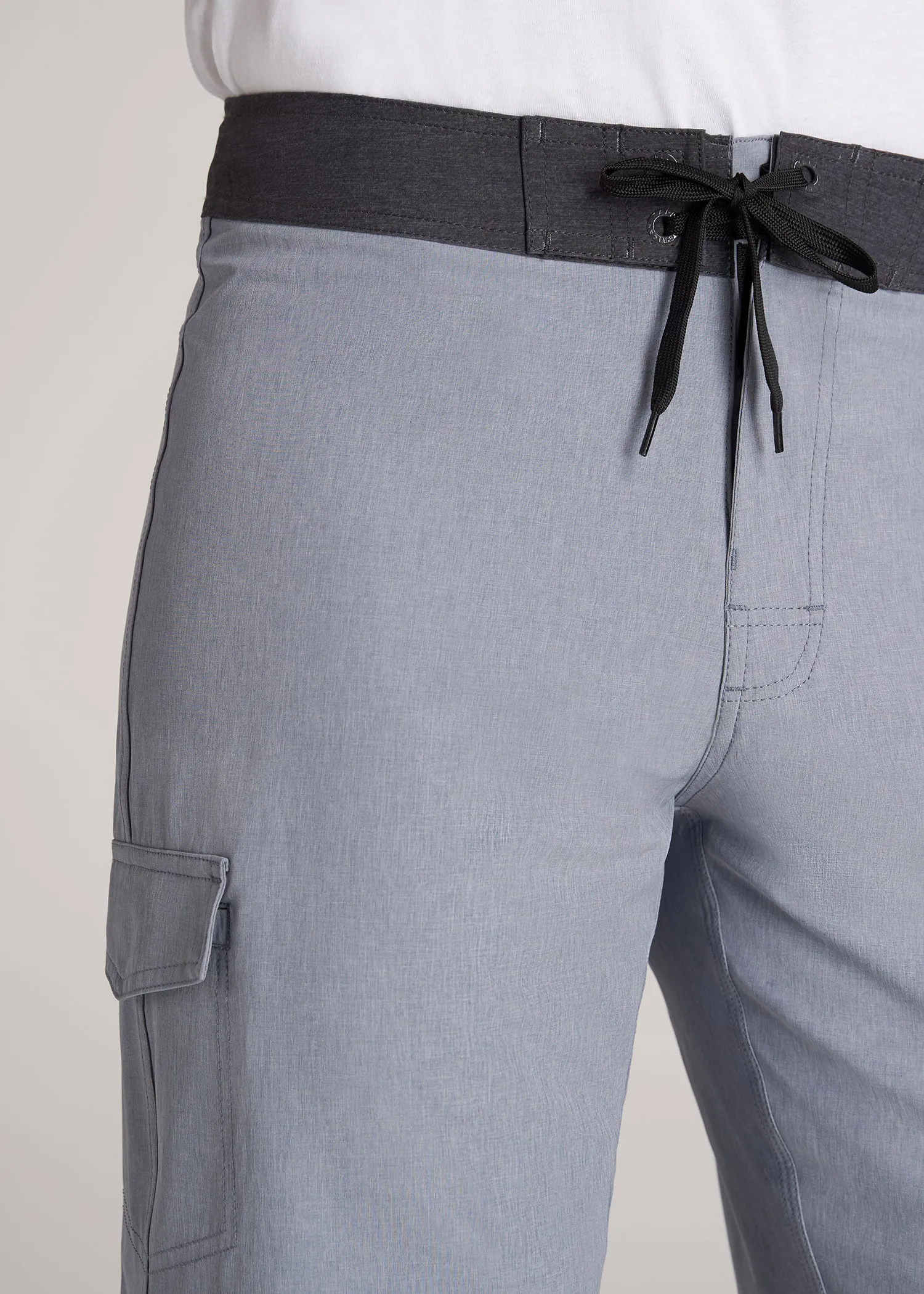 Tall Board Shorts for Men in Harbour Grey Mix