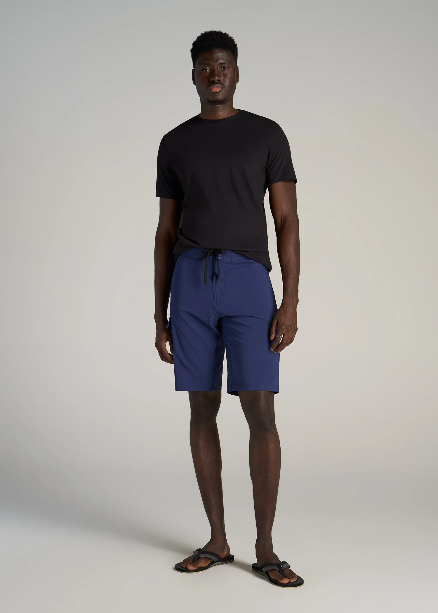 Tall Board Shorts for Men in Midnight Blue