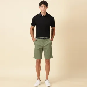 Tapered Fit Chino Shorts - Olivine Green