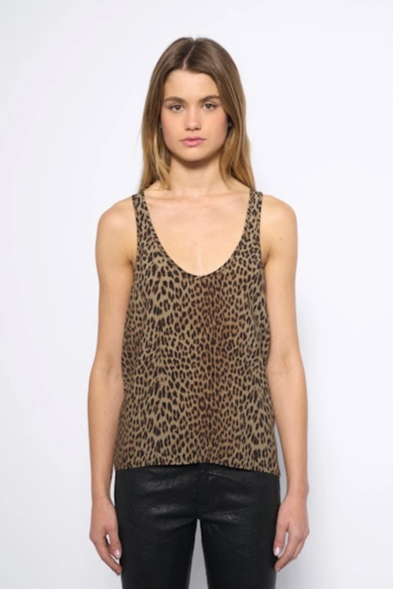 Comfort Cushion Neckline Tarys Satin Top Leaves