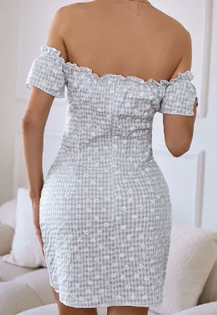 TastyHottie - One-shoulder bubble sleeve A-line dress