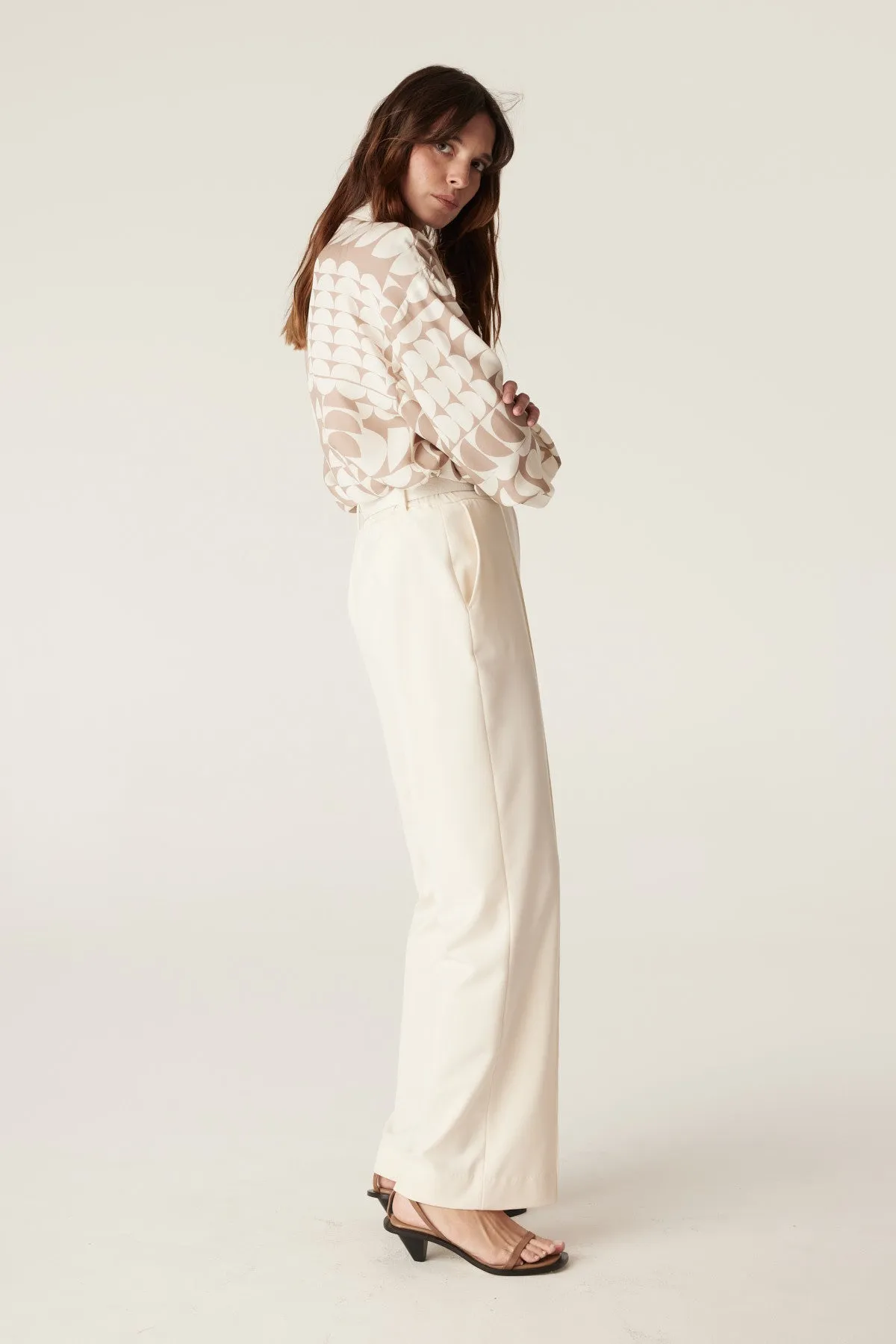 Tate Wide Leg Pant - Ivory