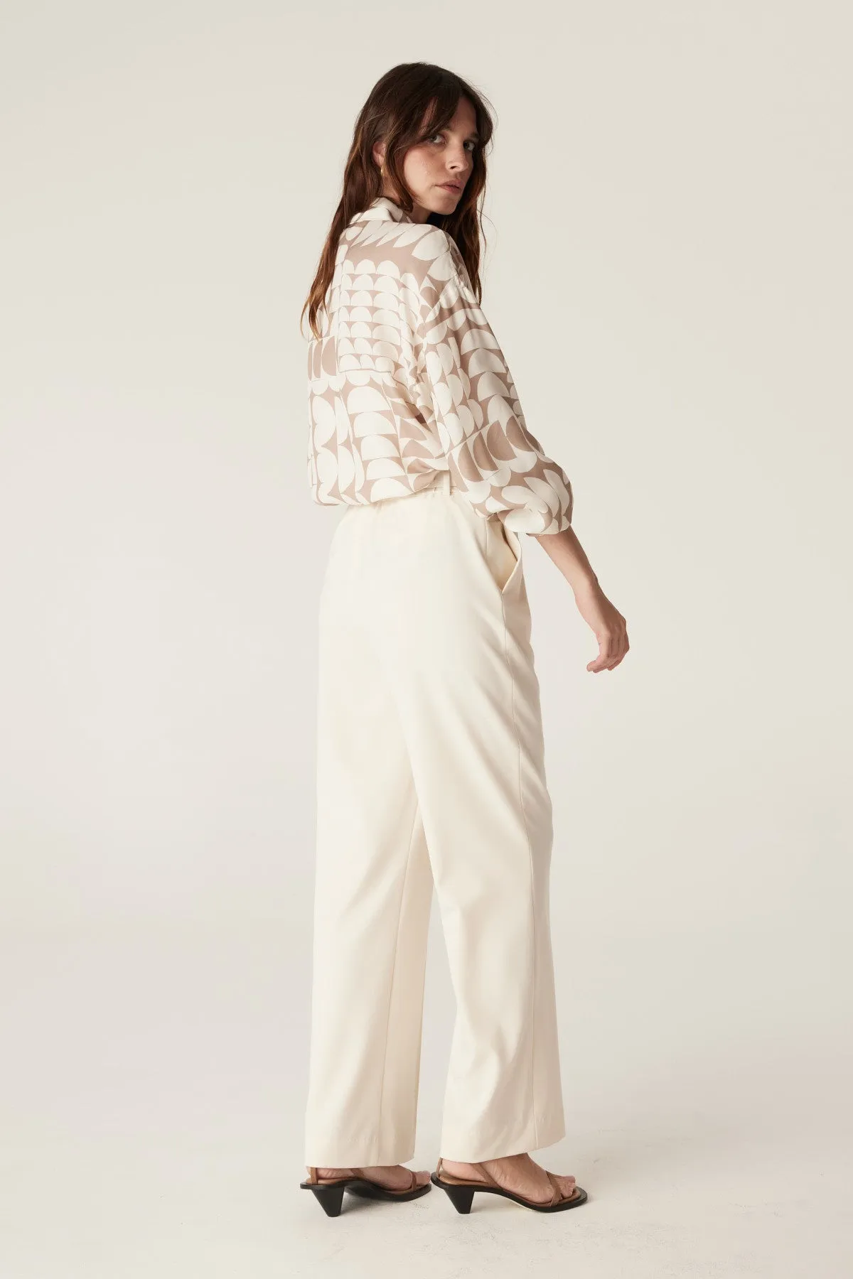 Tate Wide Leg Pant - Ivory